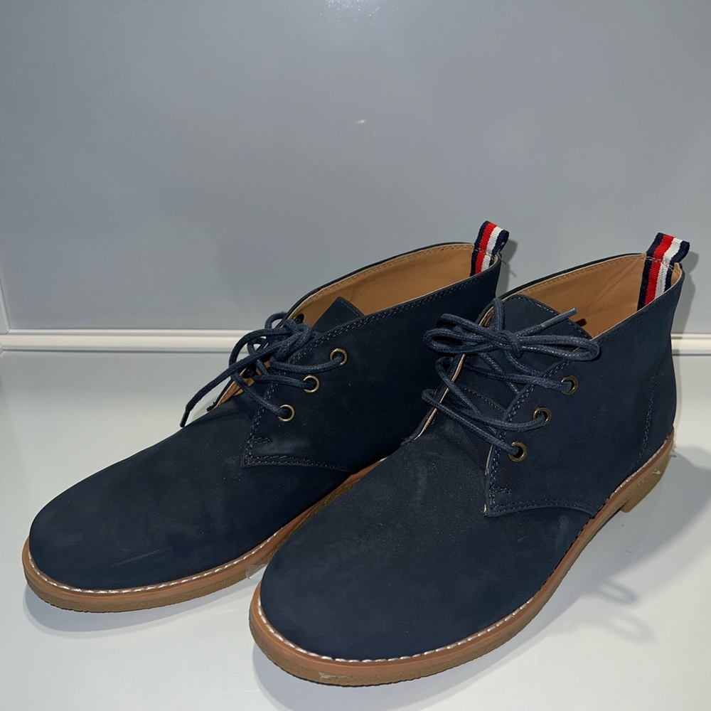 Tommy Hilfiger Blue Chukka Boots with Suede Upper